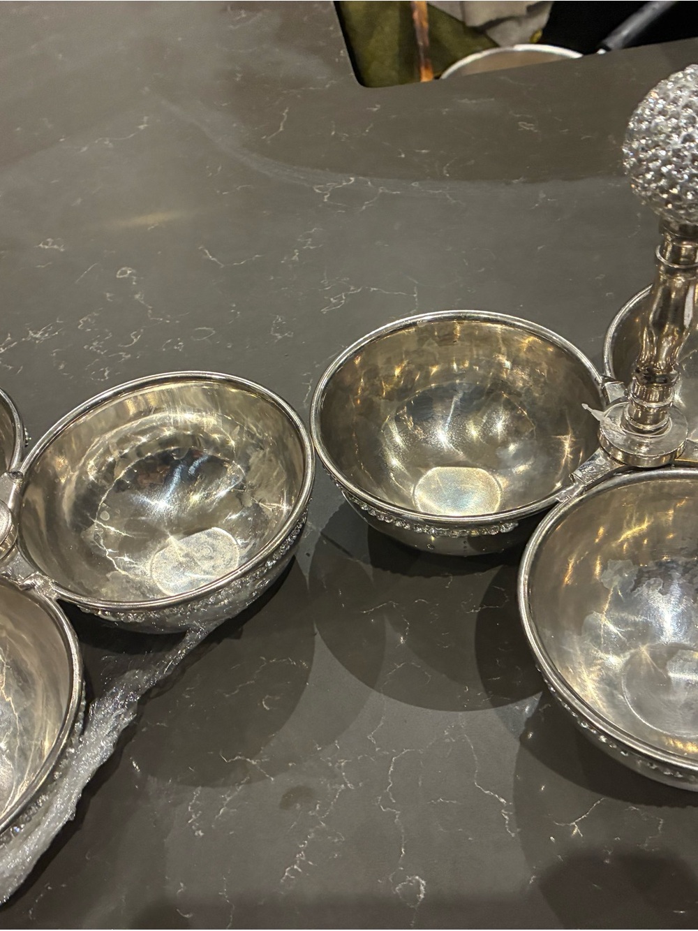 Silver Serving Bowl Set - Polished Metal Home dishes